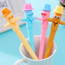 10 шт./партия Южная Корея канцелярские принадлежности креативная Милая Черная ручка, пусковая гелевая ручка оптом Ручка для воды 0,5 мм