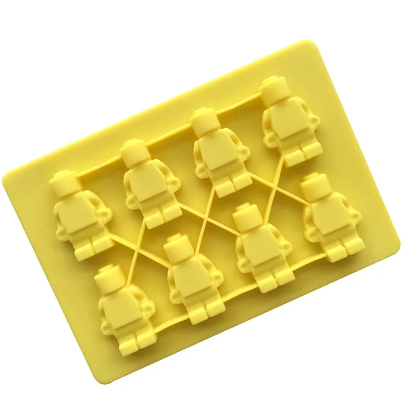 

Cake Moulds Decorating Tool Lego Robot Building Bricks Silicone Ice Cube Tray Candy Chocolate Mold Baking Kitchen Bakeware Pan