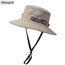 XdanqinX, новинка, для взрослых, Мужская рыболовная Кепка, Панама, шапки, модные, дикие, повседневные, для женщин, Солнцезащитная шляпа, ветровая веревка, фиксированная, туристическая, пара, шляпа