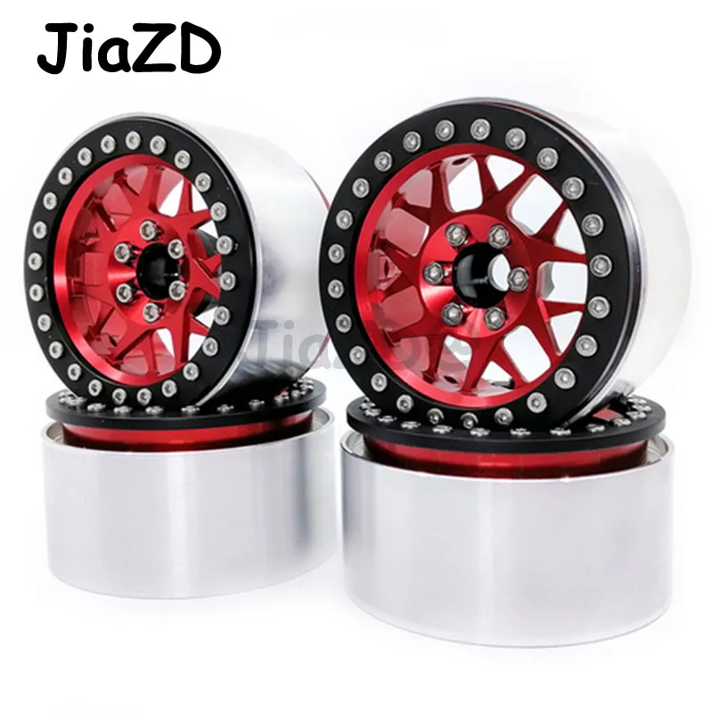 Колесные диски из алюминиевого сплава 2 с бусинами для 1/10 RC Crawler Axial SCX10 II 90046 TRX4 D90