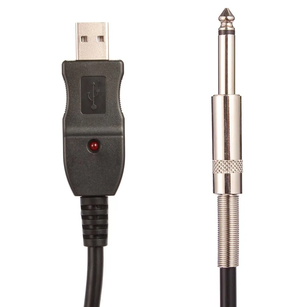 

10X Wholesale 3M Guitar to PC USB Recording Cable Lead Adaptor Converter Connection Interface 6.5mm