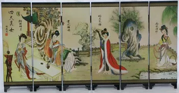 

Exquisite lacquer process with Chinese characteristics the four most beautiful women six small screen