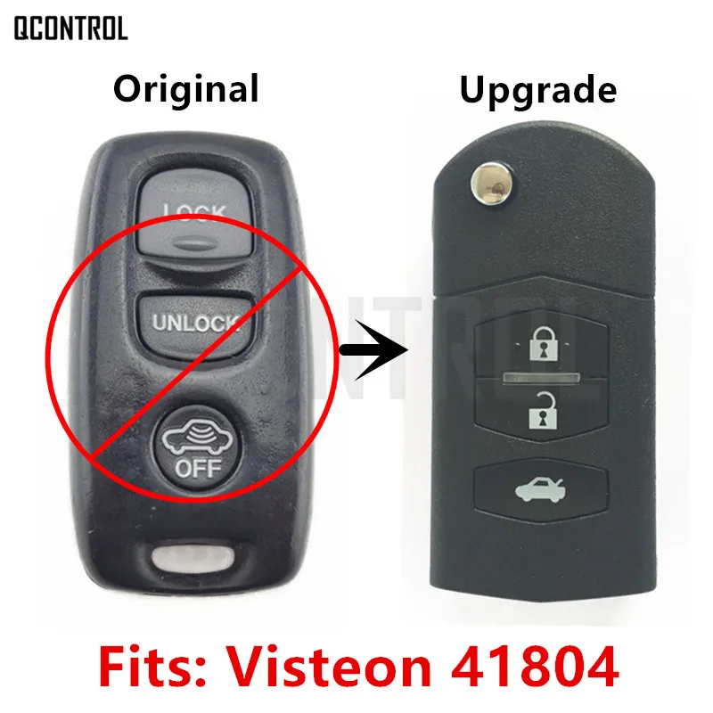 

QCONTROL Upgraded Car Remote Key Fit for MAZDA 41804 M2 Demio M3 Axela M5 Premacy M6 Atenza Keyless Entry