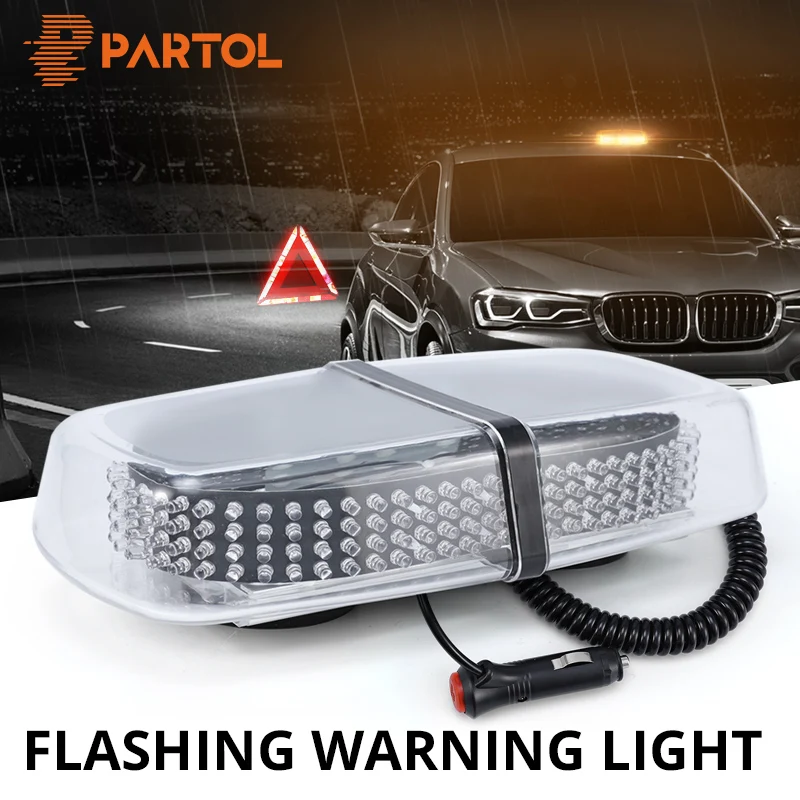 

Partol Security Alarm Strobe Signal Warning Light LED Lamp 14 Flashing Light Waterproof 12V Rain Fog Snow Safety Warning Blubs