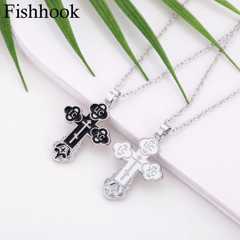 fishhook Religious Orthodox Cross Symbol Pendant Necklace for Man and Women fishhook Religious Orthodox Cross Symbol Pendant Necklace for Man and Women