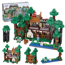 my worlds village Minecraft Action Figures Building Blocks Zombie Steve Toys Digital building blocks For Children MOC Bricks my worlds village Minecraft Action Figures Building Blocks Zombie Steve Toys Digital building blocks For Children MOC Bricks