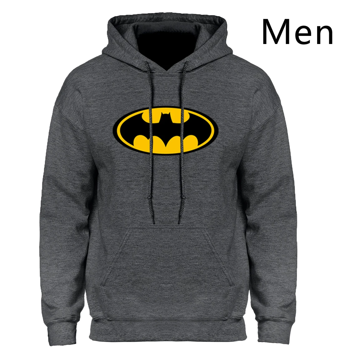 Толстовка с капюшоном и рисунком Бэтмена, толстовка с капюшоном для мужчин, зима-осень, толстовка с капюшоном, мужская повседневная облегающая дизайнерская мужская куртка, Лидер продаж - Цвет: Dark Gray