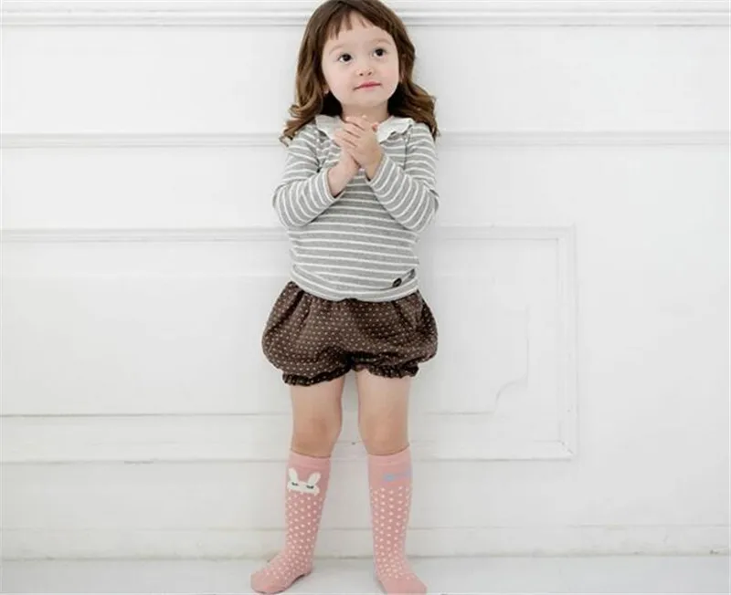Для новорожденных девочек, нескользящие носки до колена с рисунком животных для мальчиков, носки для малышей, хлопковые носки с рисунком лисы и кота, милые носки для малышей