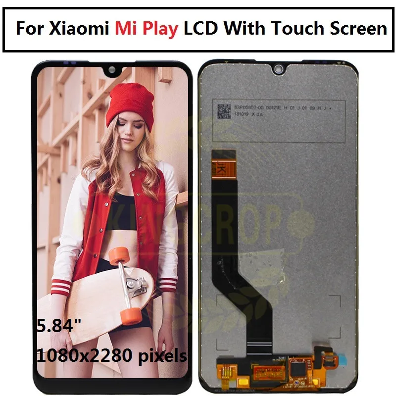 

Original LCD Screen Xiaomi Mi Play LCD Display Touch Screen Digitizer Assembly Replacement 5.84"Screen Xiaomi Mi Play with frame