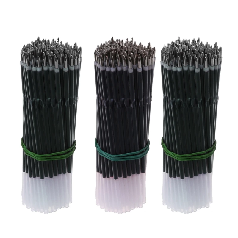 

100Pcs 0.7mm Ballpoint Pen Refill Black Blue Red Stationery School Office Supply