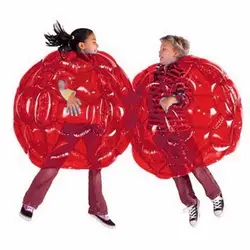 2 Цвет 60 см тела шарики бампера пузырь Футбол костюмы много экологически чистого ПВХ Смешно Тела Zorb для детей 24"