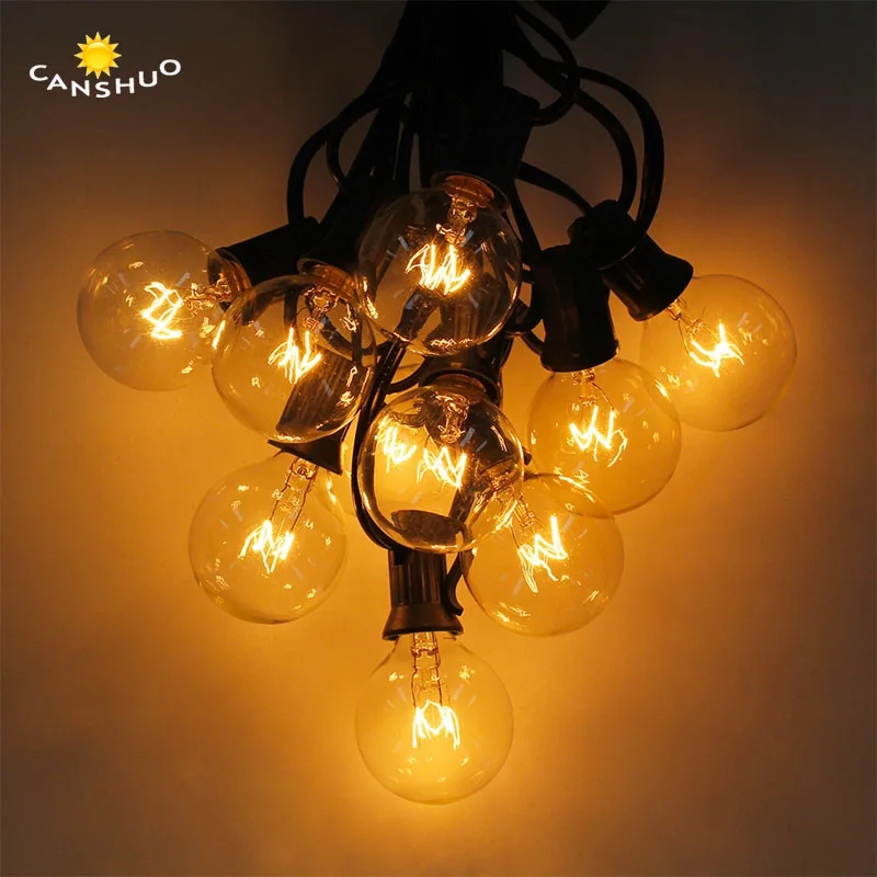 patio lights g40 globe party christmas string light warm g40 clear globe string light with 25 bulbs by deneve