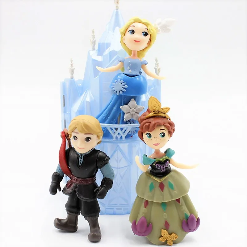 Disney Toys 6pcs/Lot 6-16cm Frozen Anna Elsa Princess Olaf Sven Kristoff And Castle Ice Palace Throne Pvc Action Figure Doll Disney Toys 6pcs/Lot 6-16cm Frozen Anna Elsa Princess Olaf Sven Kristoff And Castle Ice Palace Throne Pvc Action Figure Doll