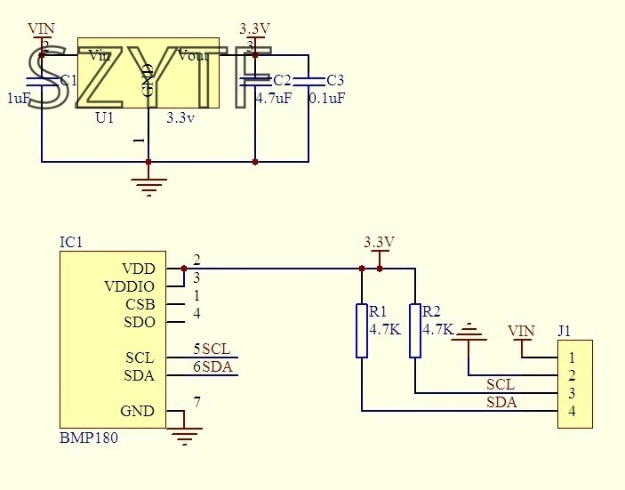 Датчик давления-BMP180 Breakout Board GY-68 GY-68 BMP180