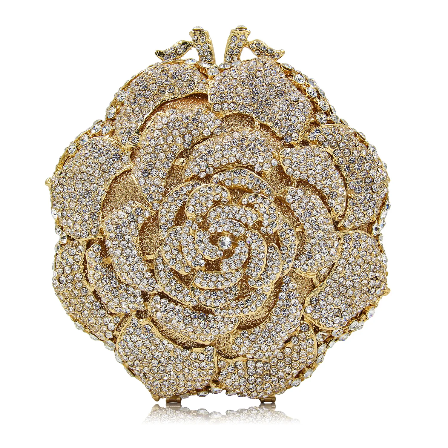 Bow Clutch Bags Crystal Embellished Rose main image 1