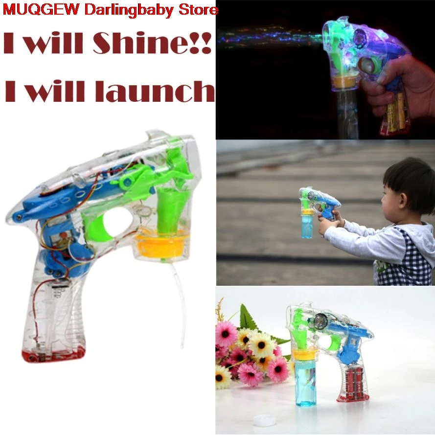 

Summer Outdoor Fun Sport Bubble Shooter Led Lights Up Bubbles Funny Gadgets Novelty Interesting Toys For Children Birthday Gift