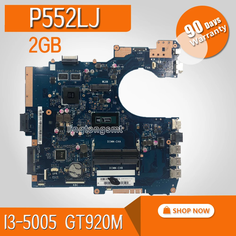 SAMXINNO P552LA Mainboard For Asus P552 P552L P552LJ Laptop Motherboard 100% Tested With I3-5005 i3-4005U CPU GT920M 2GB | Компьютеры и