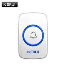 Best Offers KERUI Wireless Doorbell Smart Receiver Home Gate Security Doorbell Emergency Button For Home Alarm System Security System 433MHz