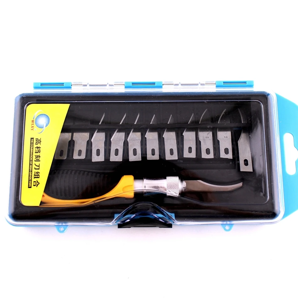 12Pcs Blades/Set Carving knife Alloy steel blade Wood Engraving cutting Sculpture Knife Scalpel Cutting PCB Circuit Board Repair