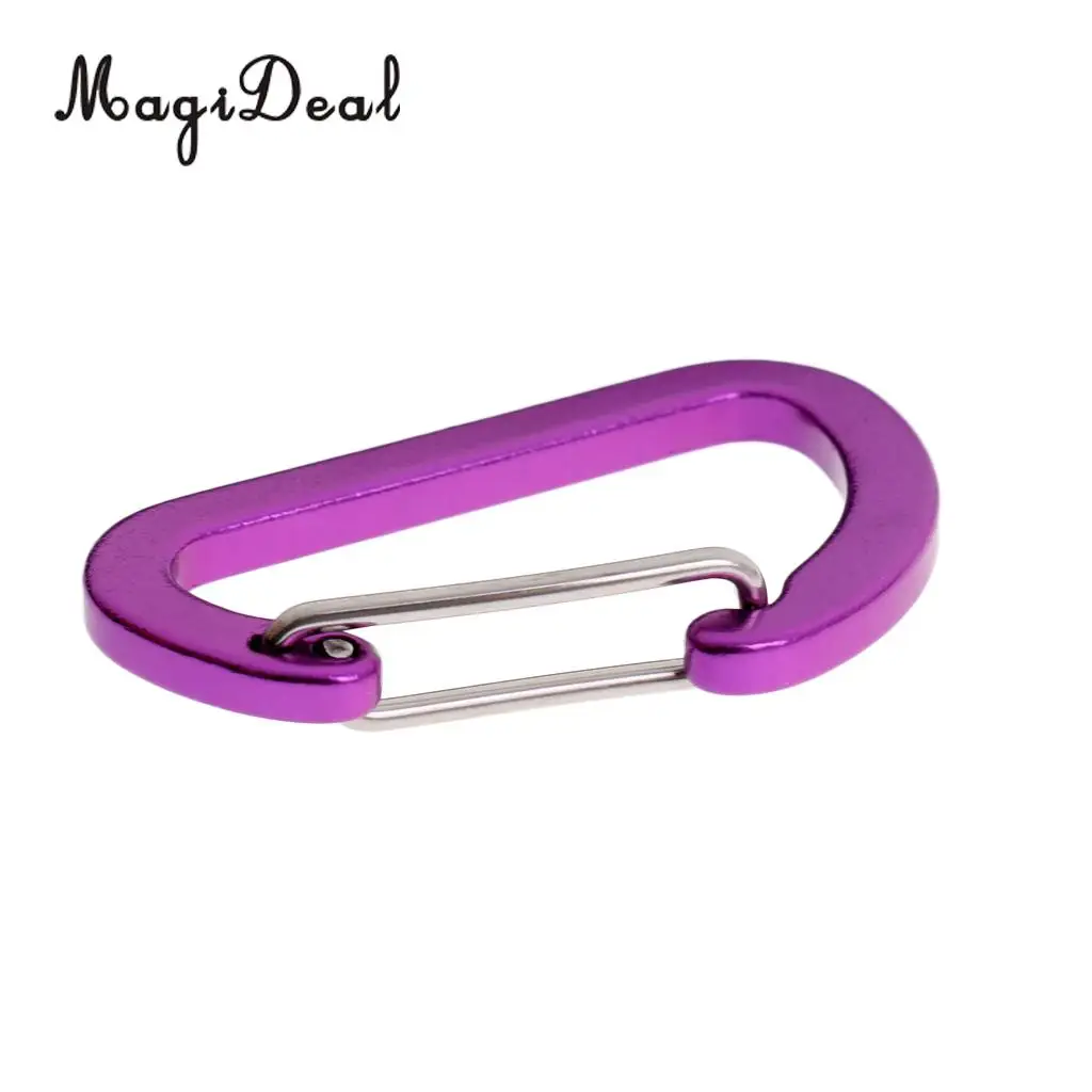 High Quality 5 Piece Outdoor D Ring Carabiner Spring Snap Clip Key Chain Hook Buckle Climbing Caving Hiking Camping Travel