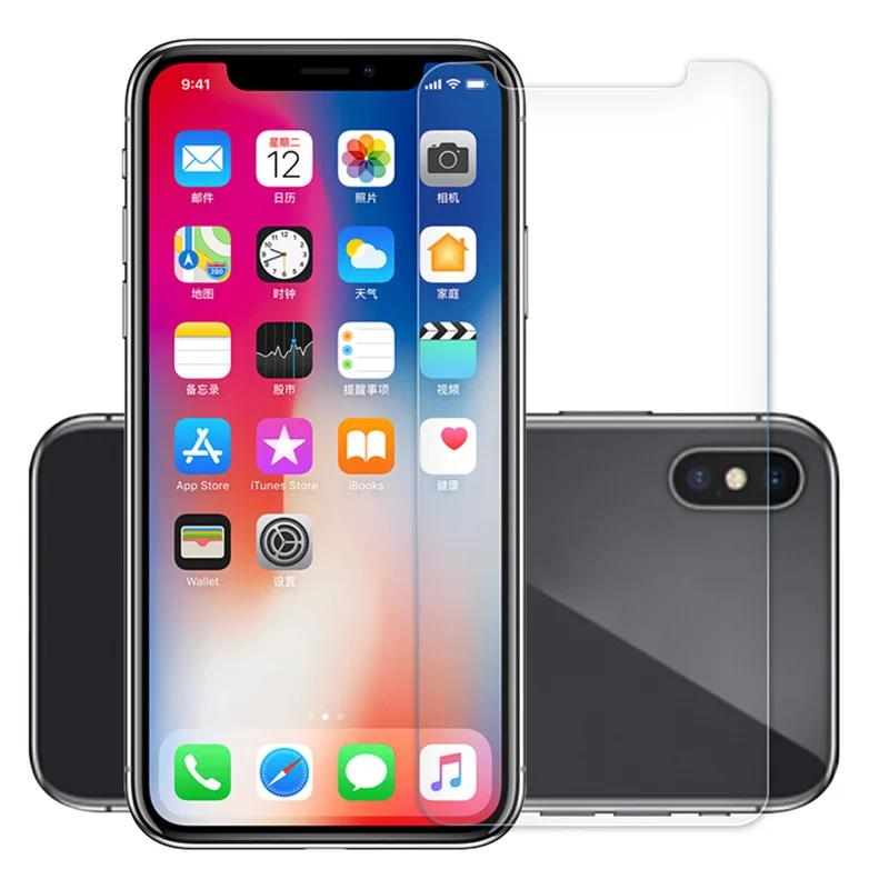 Закаленное стекло для iPhone XS XR MAX защитная пленка экрана 8 X 7 6 6S Plus 5 5S SE 1 дюйма 2019