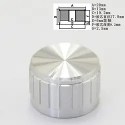 10 шт. пластиковая ручка алюминиевая ручка потенциометра 20*13*6 мм потенциометра крышка регулятор громкости переключатель Крышка датчика