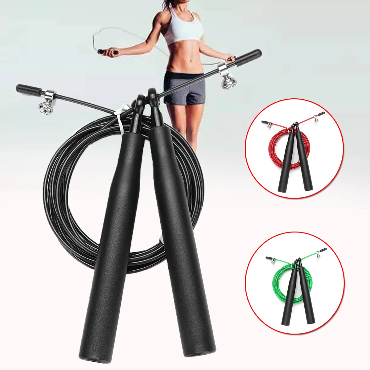 

Metal bearing PVC Rope Skipping Rope Speed Jumping Rope Gym Crossfit Jump Rope Corda De Pular for MMA Boxing weight lifting