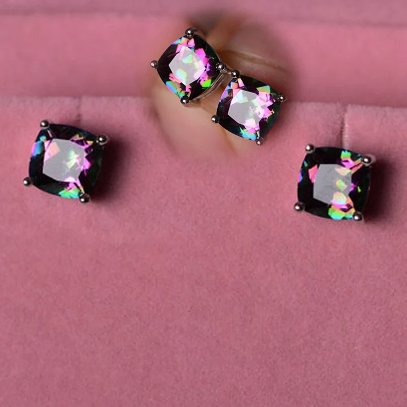 

New Modern Style Simply Square Crystal Stud Earring Hot Selling Earrings Made Of Cubic Zirconia Fashion Jewelry