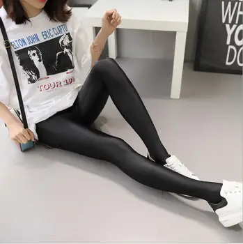 

Thin Style Women's Leggings Elastic Black Leggings High Waist Abdomen In Slim Ladies Leggings polainas de las mujeres DP06