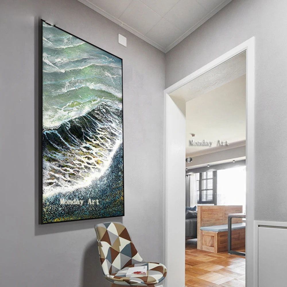 

Hand Painted Modular Picture Natural scenery Oil Paintings Canvas Painting Beautiful Seaview Landscape Home Decoration Artwork