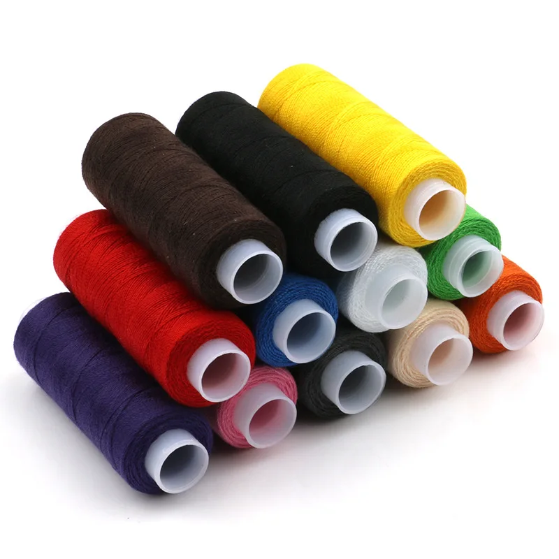

12rolls 150yards/roll mix 12colors Top Quality DIY Hand Sewing Thread Colorful Polyester Machine Embroidery Sewing Threads