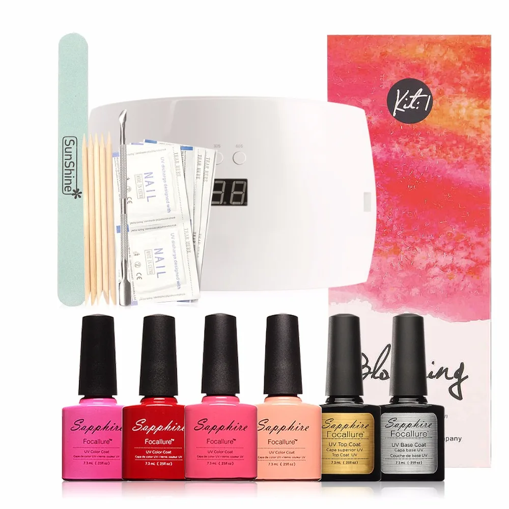 FOCALLURE Soak off Gel polish gel nail kit nail art tools sets kits