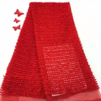 

Madison 2018 Embroidery mesh tulle lace fabric 3D flower lace african lace fabrics wholesale for wedding party