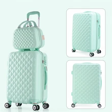 14 20 22 24 28inches(sold by 2 pieces set) abs+pc diamond hardside trolley luggage sets,blue,pink,green,red,purple luggage sets