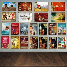 Летние коктейли ром металлические знаки вина Виски, пиво винтажный настенный плакат художественная живопись декоративная табличка Бар Декор