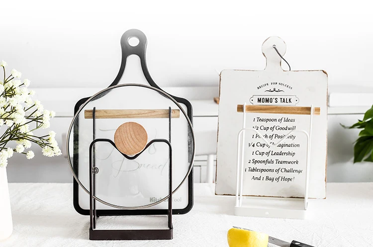 Iron-Cutting-Board-Holder-Cucina-Kitchen-Functional-Pot-Lid-Storage-Rack-Drainer-Rangement-Cuisine-Home-Organization-Supplies-07