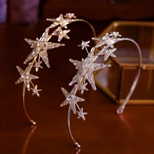 Барокко золото/серебро Кристалл Свадебная повязка на голову с длинной серьгой Свадебная Корона-Тиара набор свадебные аксессуары для волос Выпускной головной убор