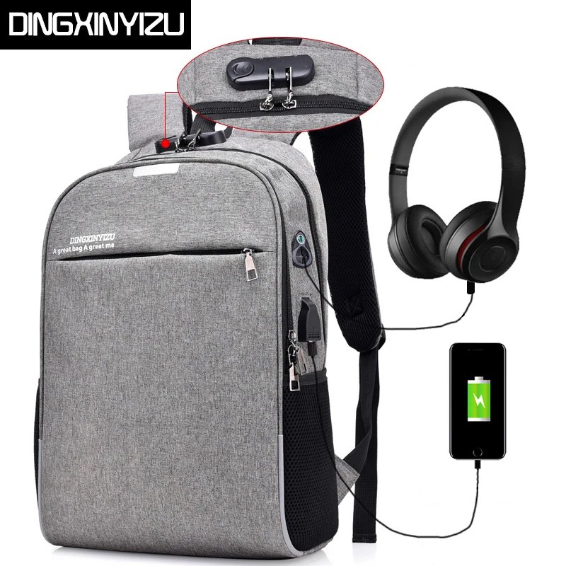 ﻿Buy DINGXINYIZU Anti theft Men Laptop Backpacks For 15.6 inch USB