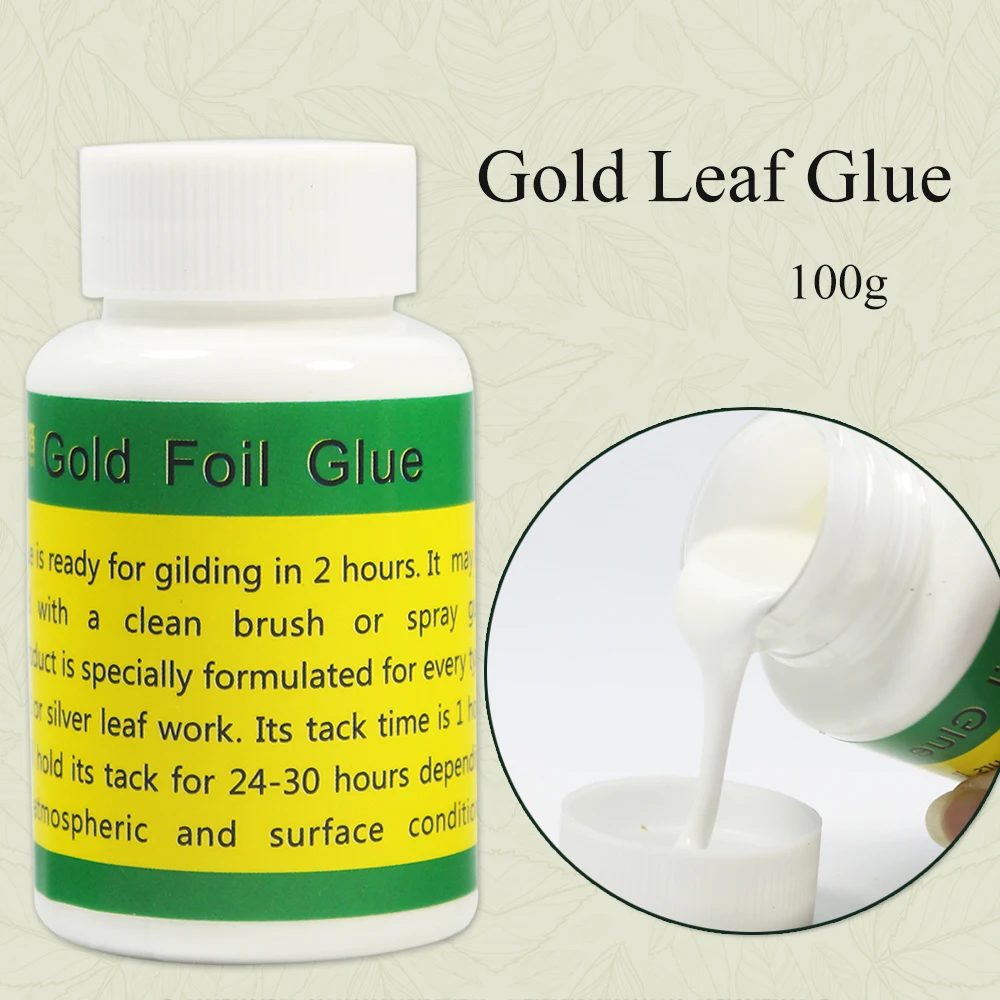 

One Bottle Glue for All Gold Leaf,silver Leaf and Any Other Leaves, 100g Per Bottle,Water-based Environment - Friendly Glue