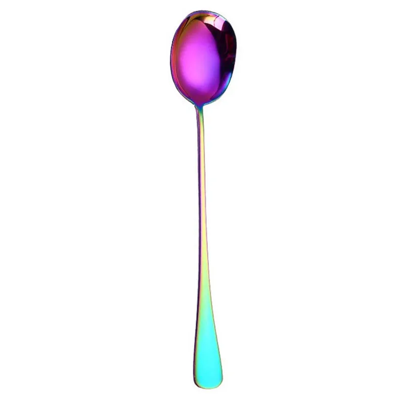 1pcs Fork Spoon Salad Stainless Steel Fruit Dessrt Fork Creative Spoons And Forks Spanner Tableware Colorful Kitchen 40JY152