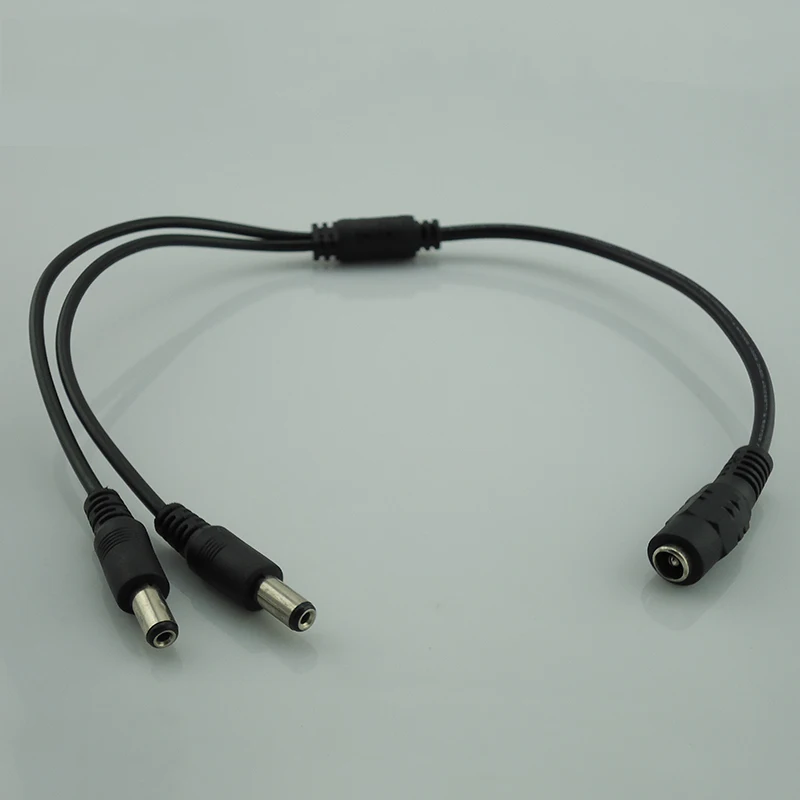 50Pcs 2.1*5.5Mm Wholesale 1 Female To 2 Male Splitter Plug Cable Dc Power Splitter Plug Cable 12V For Cctv Camera Surveillance