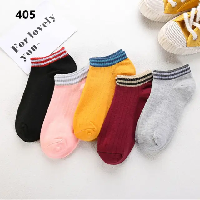 10 Pieces=5Pairs Arrivl Women Socks Funny Fruits Cute Happy Silicone Slip Invisible Cotton Sock 35-40 Printed Socking Coral Red