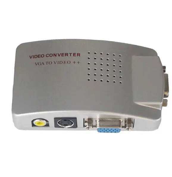 PC VGA to TV AV RCA Signal Adapter Converter Video Switch Box Supports NTSC PAL For Computer Peripherals vga to av converter