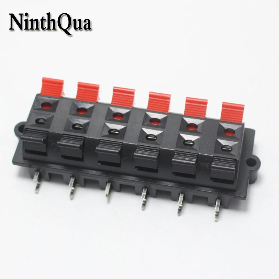 

1pcs WP External Banana jack 12Pin Speaker Amplifier Wire Clip Audio Socket WP12 12Pole LED Spring Terminal Switch
