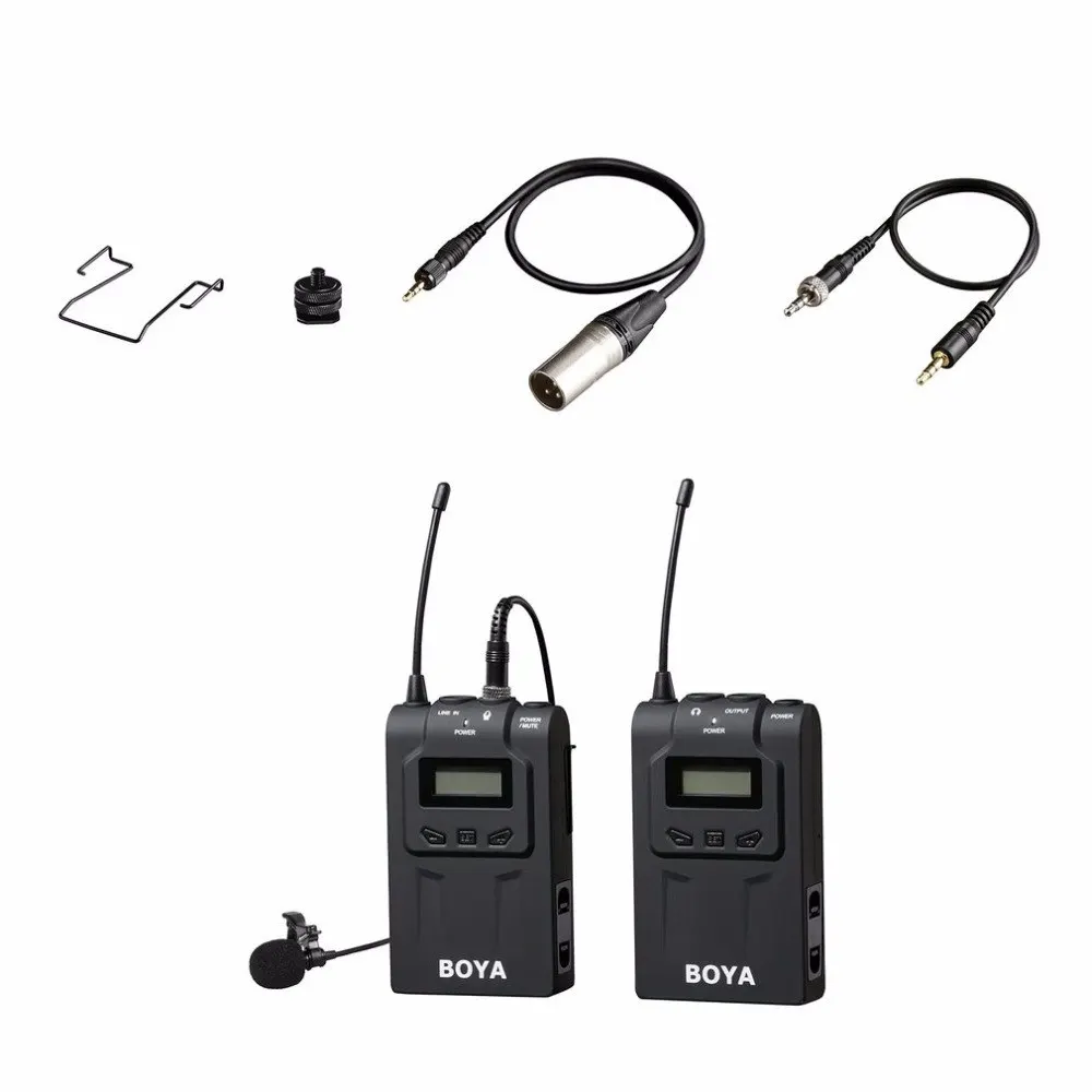 

BOYA Professional Wireless Microphone System 48 Channel Omni-directional Lavalier Microphone For DSLR Camcorders