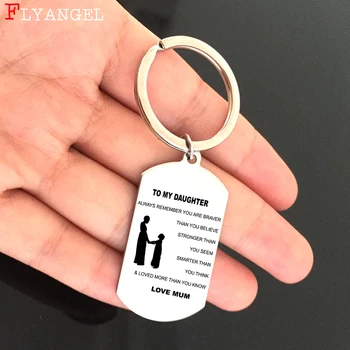 

Novel Accessories Engraved Keyring Jewelry For Mother Father Thanksgiving Day Family Gifts Jewelry Dog Tag Stainless Keychain