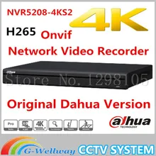 Free shipping New DAHUA 8CH 1U 4K&H.265 1080P NVR support 2HDD Onvif NVR5208-4KS2 Network Video Recorder