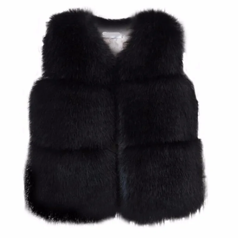 Faux Fur Baby Kids Girls Vest Jacket High Quality Thicken Warm Winter Children Outwear WaistCoats 11Colors