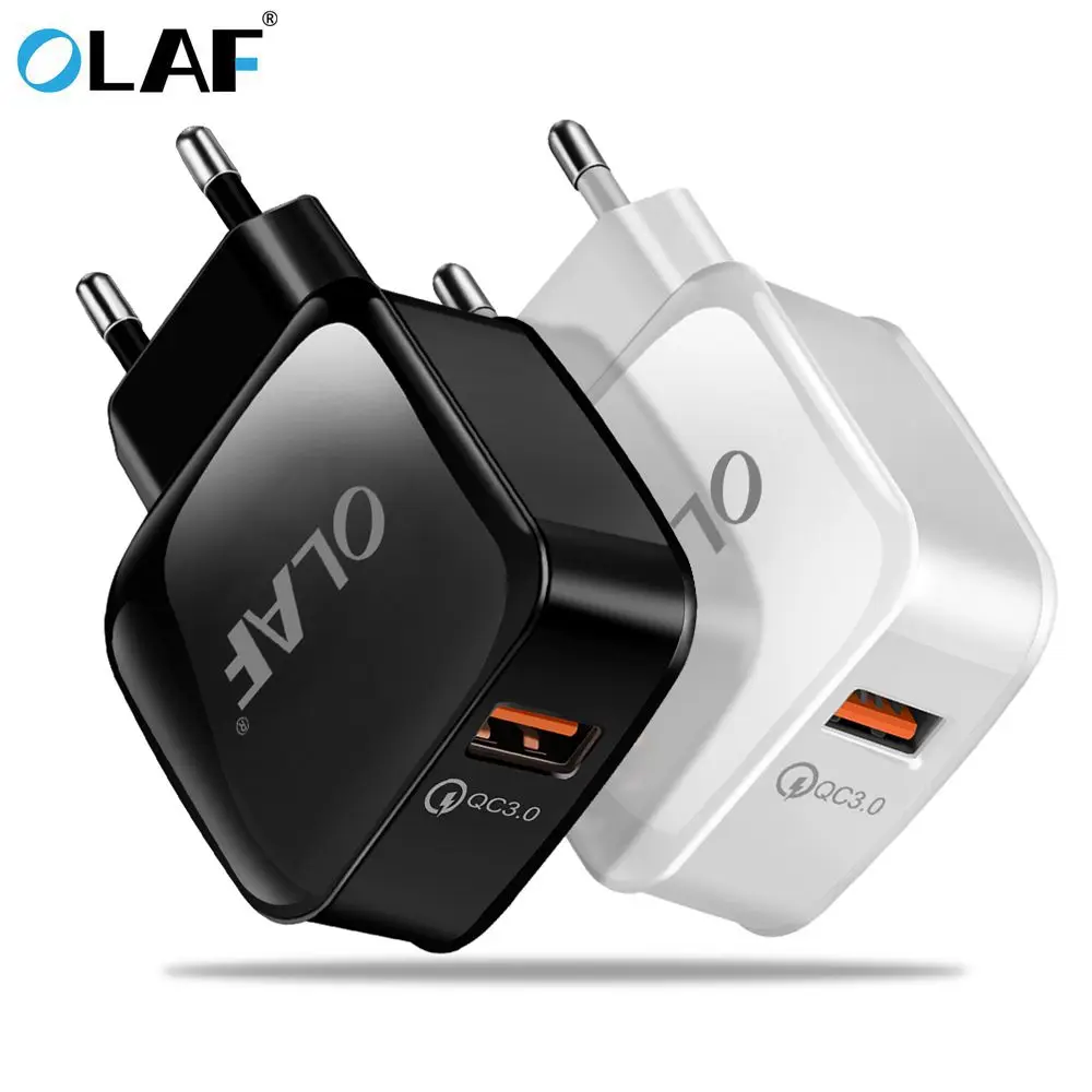 OLAF Fast Charger QC3.0 Charging USB Travel Wall USB Power Adapter Charging For Samsung iPhone 6 7 Huawei P20 lite Phone Charger