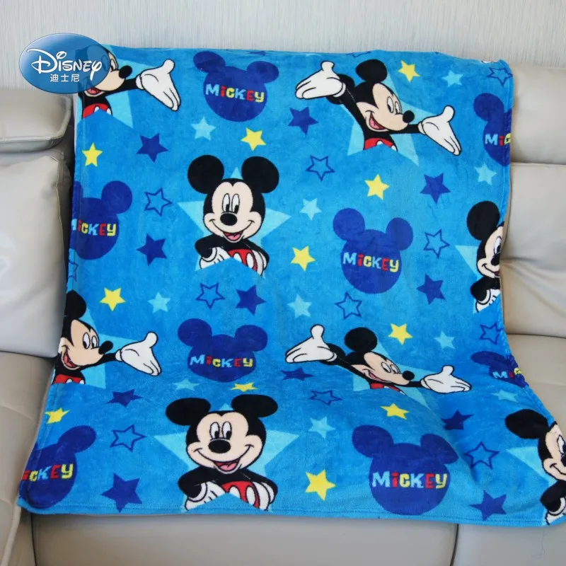 

Disney Cartoon Blue Mickey Mouse Soft Flannel Summer Covering Blanket Throw for Children Kids on Bed Sofa Couch 100x140cm
